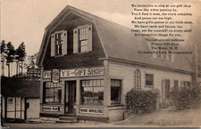 WEIRS, NEW HAMPSHIRE - PINNEY'S GIFT SHOP - ROADSIDE - OLD POSTCARD