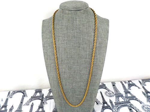 Collar cadena cuerda chapada en oro Napier 24"