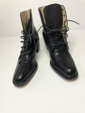 Vintage Gap Shoes Made In Brazil Size 6B Rare Boots Leather Black 1995 Laces