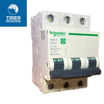 Schneider MCB 16 Amp Multi9 C60sp Typ B 16A dreipolig 3 Phasen UL1077 M9F21316