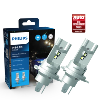 Philips Ultinon Pro6000 H4 BOOST GEN2 +300%*  LED 11342U60B2X2 LED DirectFit NEU - Bild 1 von 4