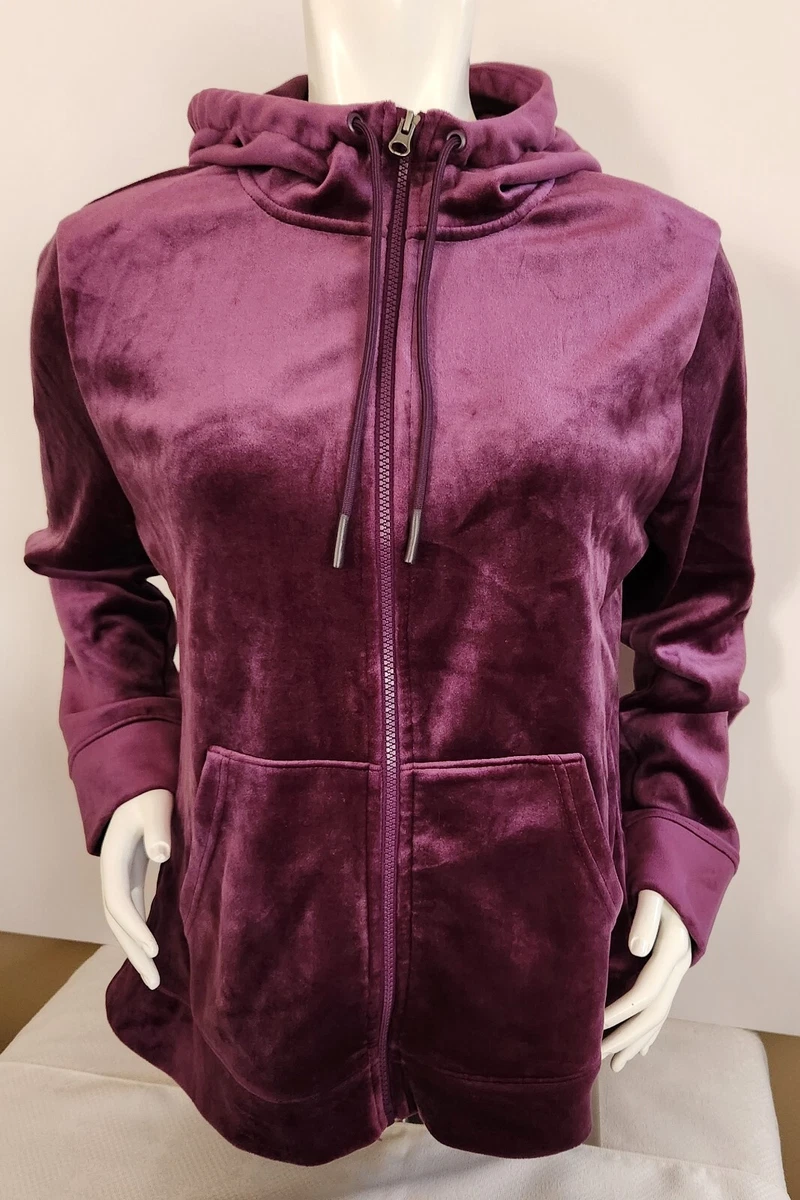 Purple velour hoodie discount