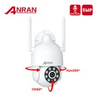 ANRAN 3/5MP PTZ 360° Wide View Security Camera Wireless WiFi  2 Way Audio CCTV 