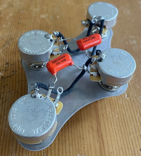 50's Gibson Les Paul Wiring 500k CTS Long Shaft Pots .022 Orange Drop Capacitor