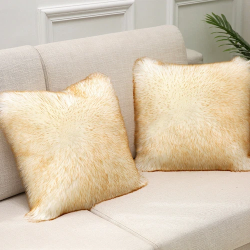 Luxury Faux Wool Plush Soft Fluffy Cushion Cover Pillow Cases Sofa Home Decor AA - Picture 30 of 39