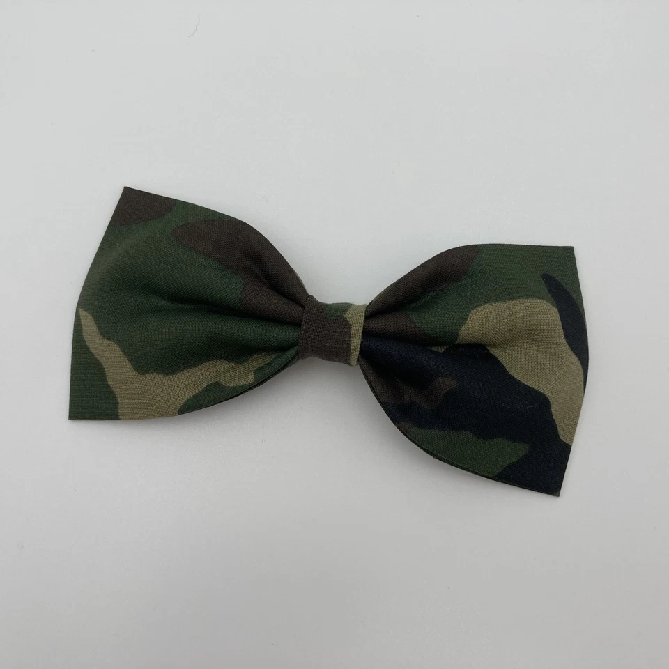 Clipe de gravata borboleta camuflado caçador exército verde caça bola militar prefiada - Imagem 2 de 4