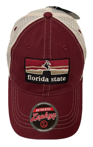Zephyr NCAA Florida State Seminoles "Landmark" Curved Bill Washed Mesh Hat NWT - Picture 5 of 6