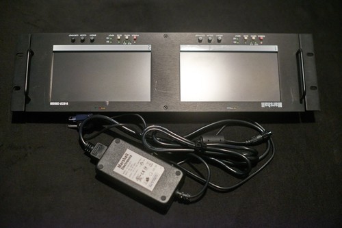 Marshall Electronics V-R72P-2HDSDI Dual 7" LCD Monitor with power cord. - Picture 13 of 13