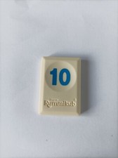 Tuile chiffre 10 dix bleu pièce L'original Rummikub chiffres M&M Ventures #A21