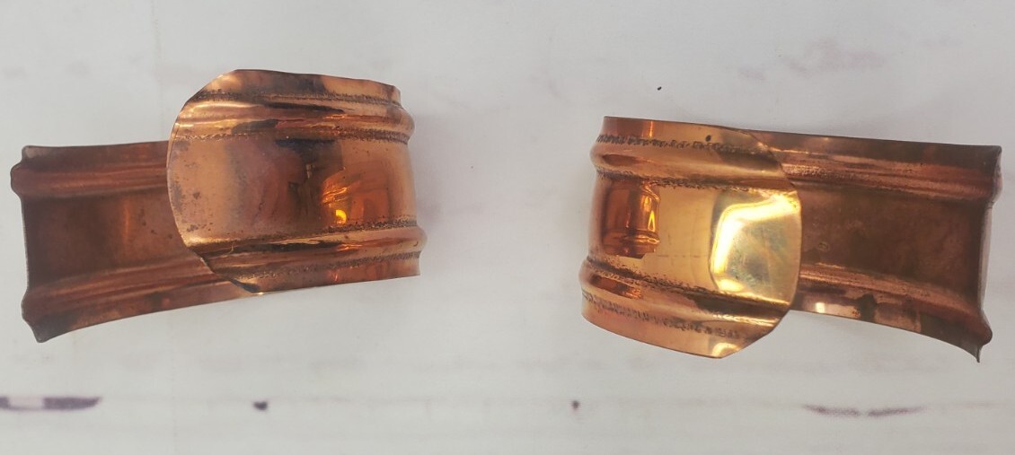 2 - Solid Copper Bangle Bracelet Adjustable Cuffs… - image 8