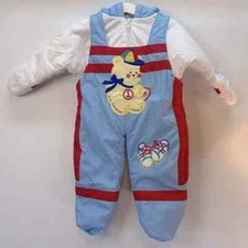 VTG London Fog Baby 6-9M Snow Bunting Suit Jacket Outerwear Bear Primary Colors