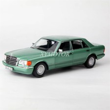 NOREV 1:18 Benz 560SEL W126 1991 Metal Diecast Model Car Gift Green Display