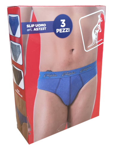 Slip e Boxer uomo 3 Pezzi Cotone AUSTRALIAN intimo elastico esterno moda comfort - Foto 12 di 12