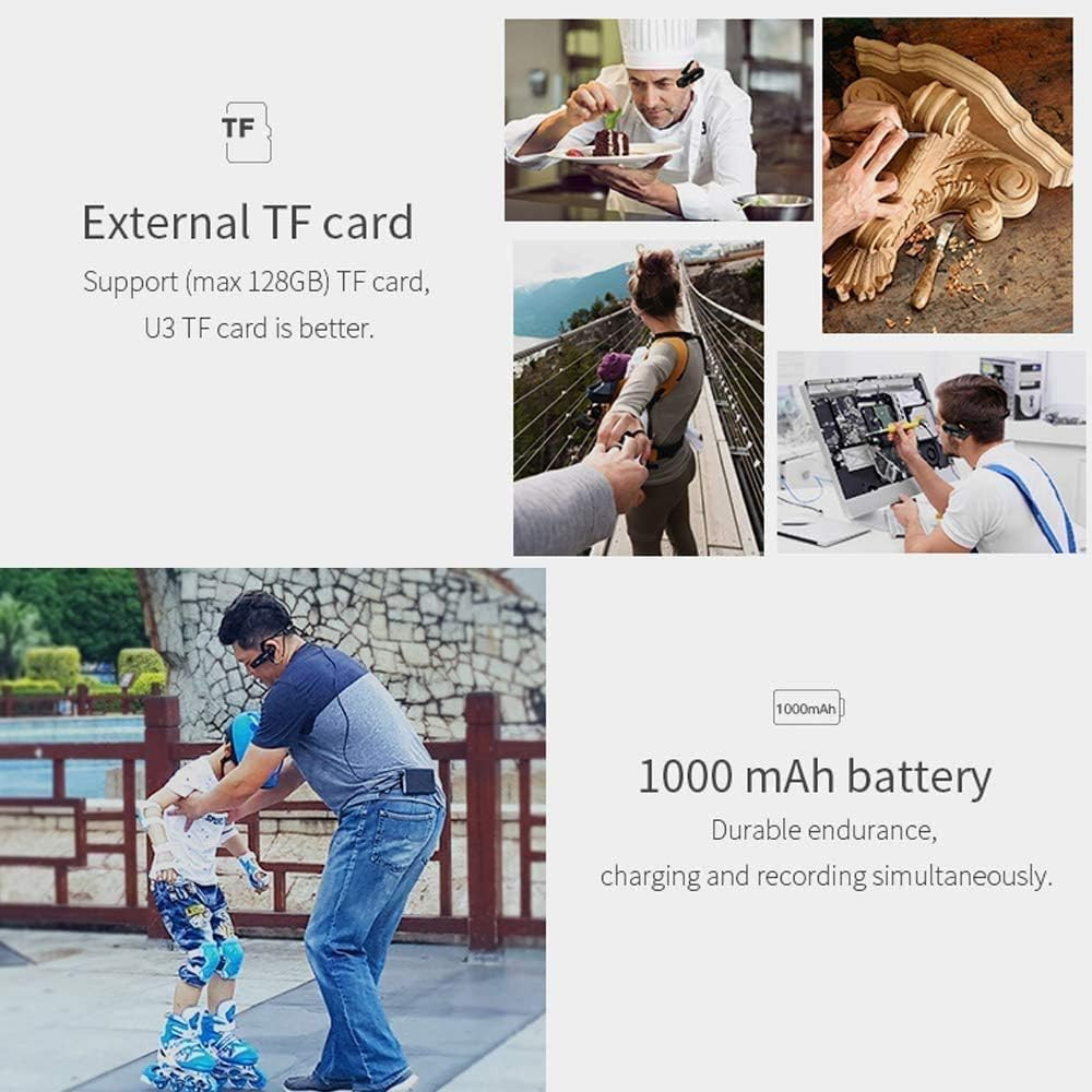 4K Wearable Camcorder EP6 with 1080P 60FPS, Wifi & 32GB Card Included