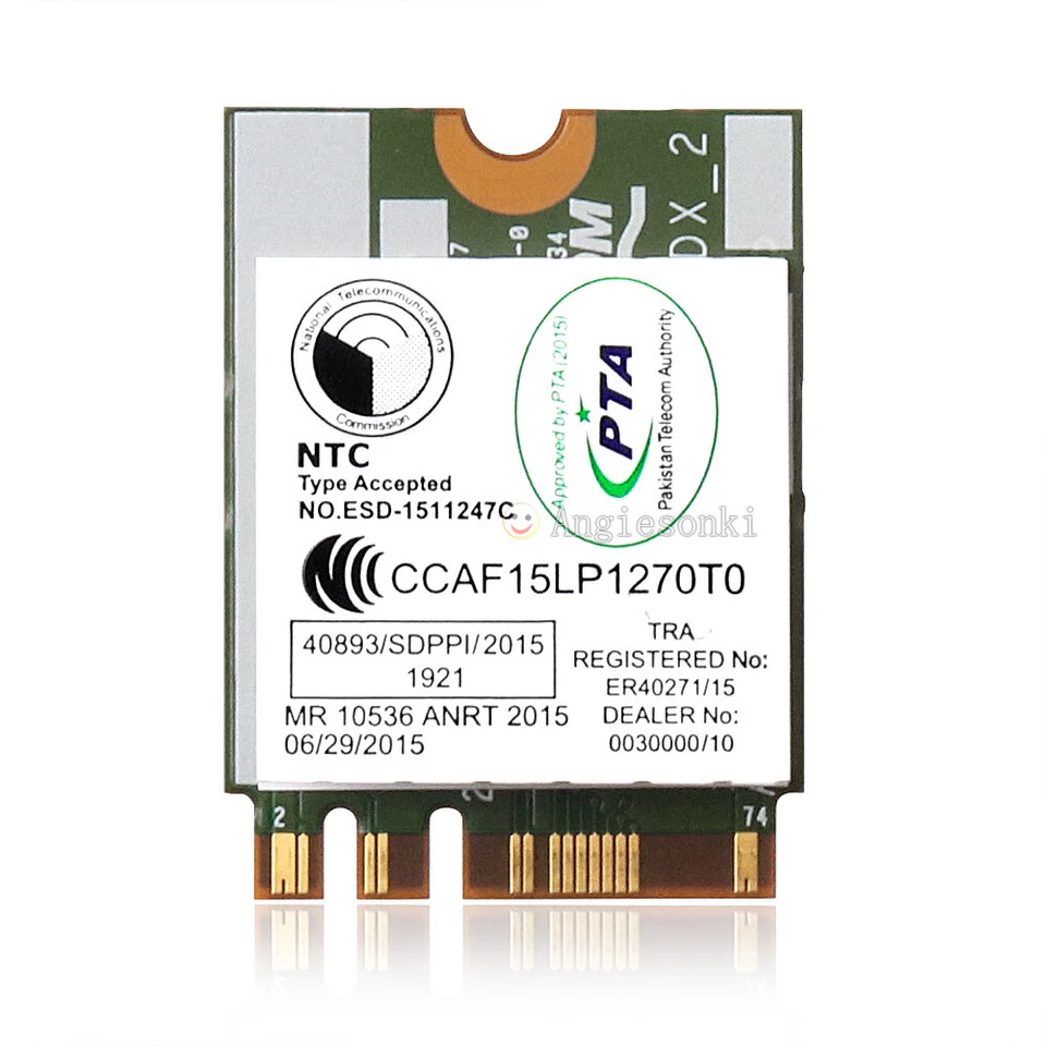 Broadcom BCM94350Z DW1820A 8PKF4 802.11 AC 867 Mbps Bluetooth 4.1 Wireless Card - Image 2 of 4