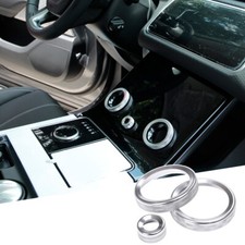 For Land Rover Range Rover Velar Silver Console Air Condition Knob Cover 2017-21