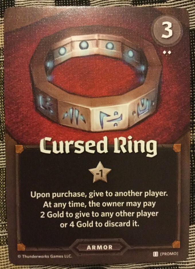 Roll Player - Board Game Promo Card - Cursed Ring NEW Ships Quickly PROMO CARD