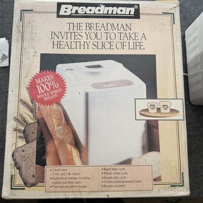 NOS Breadman TR441 Automatic Bread Maker New Opened Box Vintage Unused