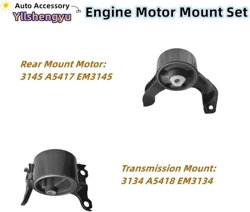 Engine Motor Mount Set Compatible with Jeep Jeep Compass Patriot 2007-2017 - Image 4 of 4