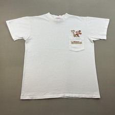 Vintage Disney Mickey Mouse Toontown T-Shirt Mens Small White Disneyland USA 90s