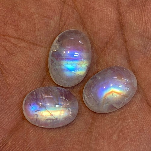 Cabujón Forma Ovalada Multi Fuego Piedra Lunar Arco Iris Calidad AAAAA Tamaño 13X17-13X18 - Imagen 8 de 18