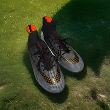 Men's Soccer Cleats Football Shoes with High-Tops Lace-Up Spikes Indoor Firm ...