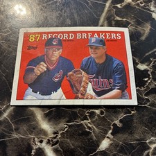 1988 Topps Card -1987 Record Breakers #5 Phil & Joe Niekro Signed Autograph RARE