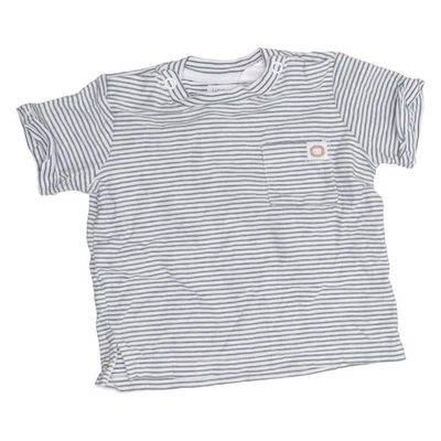 H&M, T-shirt, Größe: 62, Blau/Weiß, Baumwolle, Streifen, Unisex (Kinder) #LwG - Bild 1 von 4