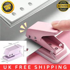 1Pc Mini Single Hole Punch Manual Paper Cutter for Office Binding Supplies UK