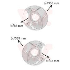 2x VAN WEZEL SPRITZBLECHE BREMSSCHEIBEN HINTEN passend für MERCEDES /8 123 S-KLA