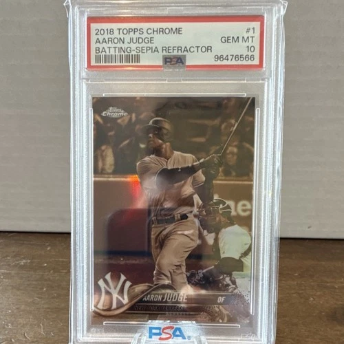 2018 Topps Chrome Aaron Judge Sepia Refractor #1 New York Yankees PSA 10