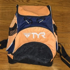 TYR Alliance 45L Swim Bag Backpack Blue Orange