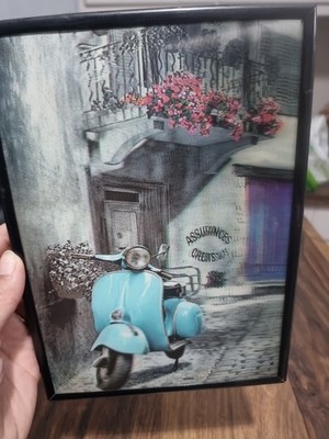  Retro Display Bilderrahmen Motorrad Deko 3D Holografisch