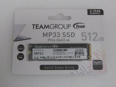 512GB SSD M.2 PCIe Gen3 x4 NVMe Team MP33 (TM8FP6512G0C101)
