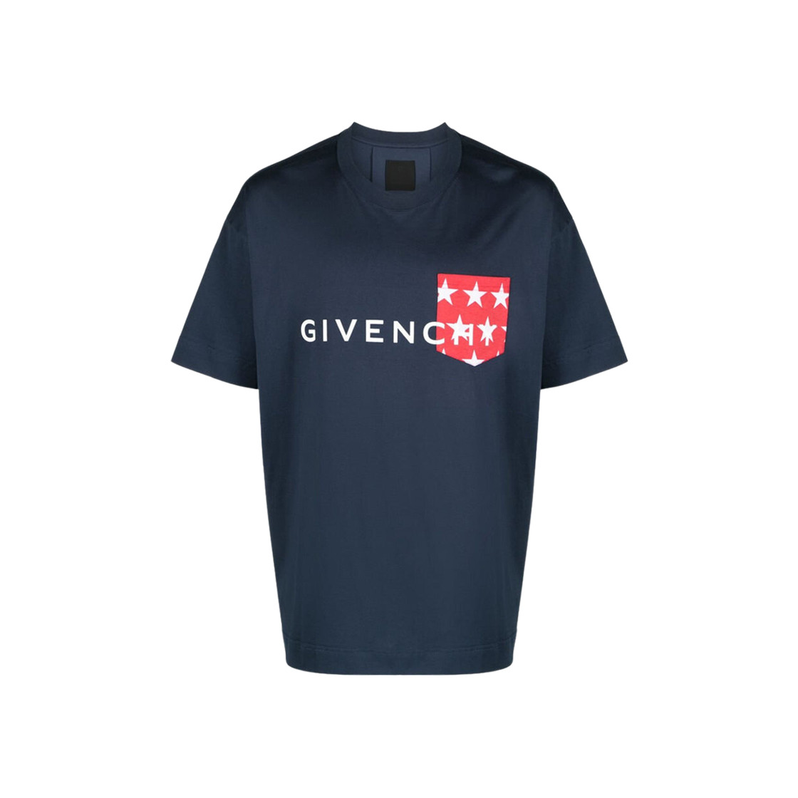 Givenchy 4G Cotton T-shirt with Pocket Deep Blue