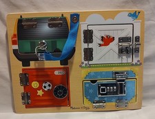 Melissa And Doug Lock And Latch Board, Excellent Condition