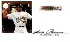 1990's -Marcos Armas- Signed/Autograph/Auto Index Card Oakland Athletics MLB
