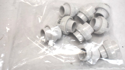 Lot of 9 Lasco 457-007 PVC Union Socket x Socket 3/4'' Pipe Size SCH40 White