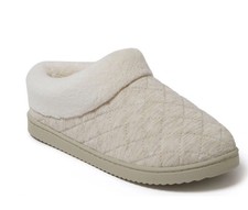 DEARFOAMS Women's Quilted Clog Gel Infused Memory Foam Slippers, Size: S 5-6 