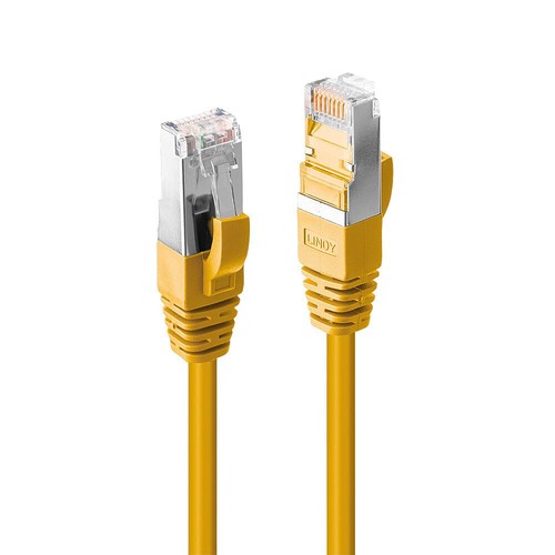 LINDY 1.5m Cat.6A S/FTP LSZH Network Cable, Yellow - 第 1/2 張圖片