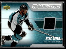 2006-07 Upper Deck Game Jerseys Mike Grier San Jose Sharks #J2-MG