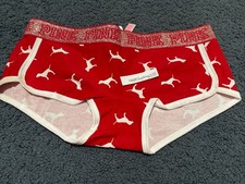Victoria's Secret PINK Logo 2017 Boyshort Panties, Rare, NWT, Size M