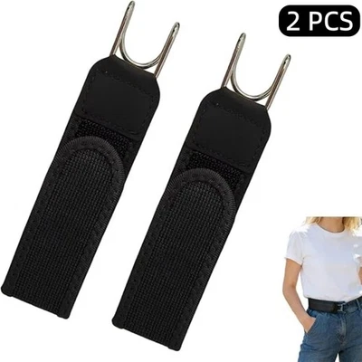 Tactical Metal Hook Elastic Belt Unisex Buckle-less Invisible Waist Belt Closure