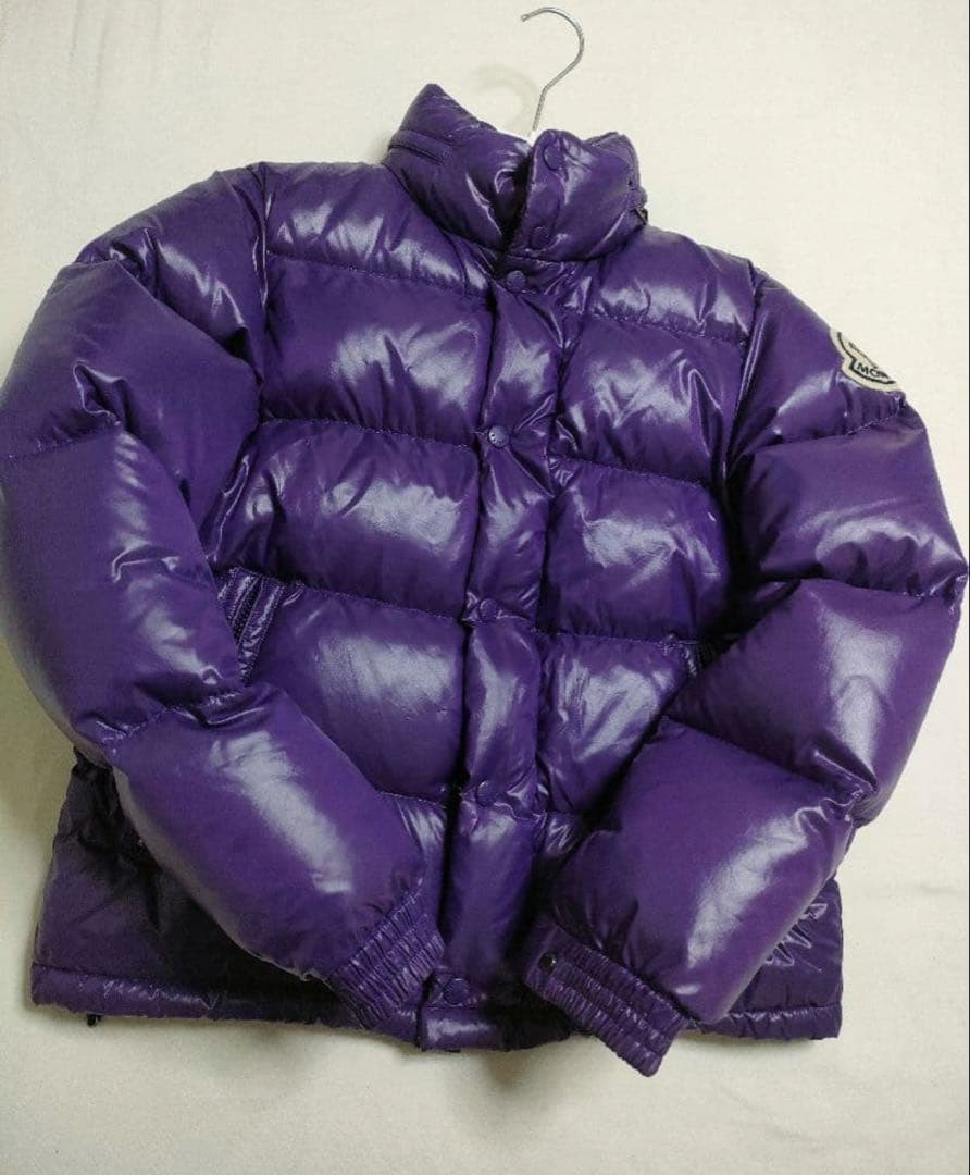 MONCLER Everest Down Jacket Shiny Purple Size 0 Authentic Used