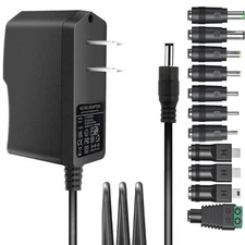 Universal 5V 2A ac Adapter Power Supply with 11 DC Plug Tips AC to DC5V 1.5A 1A