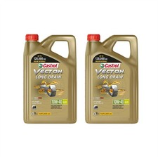 Image of CASTROL Vecton Long Drain 10W40 Engine Oil E6/E9 2x 5L Commercial & Heavy Duty