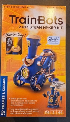 Thames & Kosmos TrainBots 2-in-1 STEAM Maker Experiment Kit Build 2 Robots STEM