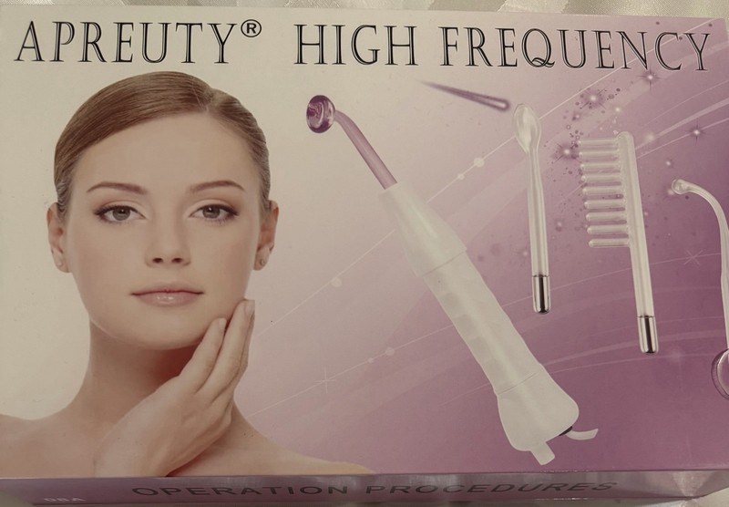 APREUTY Adjustable High Frequency Facial Machine Set, White, Acne/Face