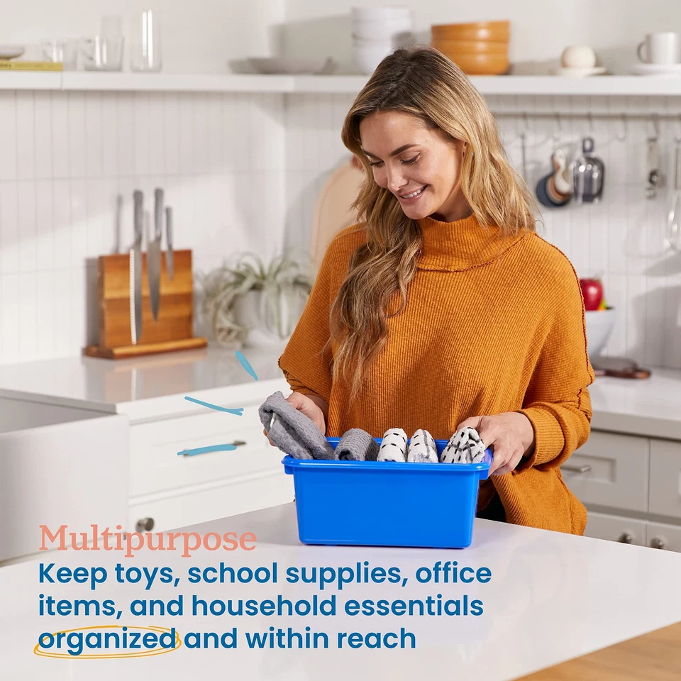 Juego de Cubos de Almacenamiento Frontales, Azul, 20 Piezas Multiusos Foto 3 de 4