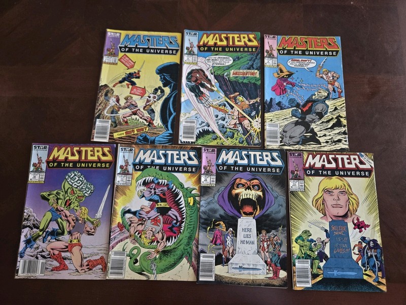 Vintage Star Comics Masters Of The Universe Lot Of 7 Comic Books, #7-13 Newstand